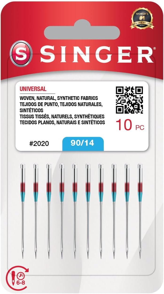 Singer 10-Pack Universal 2020 Sewing Machine Needles Size 90/14