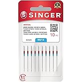 SINGER 10-Pack Universal 2020 Sewing Machine Needles, Size 90/14