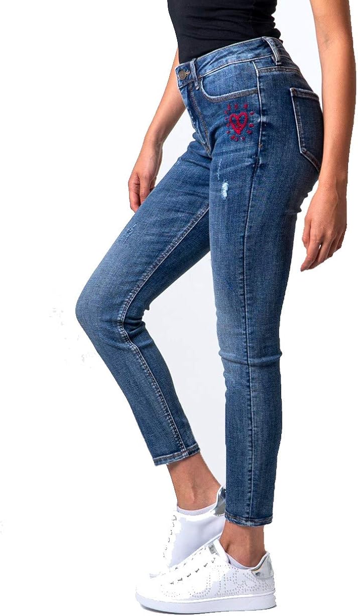 Desigual 20WWDD17 Jeans Woman Blue 32 Amazon.co.uk Clothing