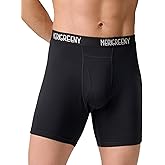 MERIGREENY Men's 100% Merino Wool Boxer Briefs - Breathable, Moisture-Wicking Underwear