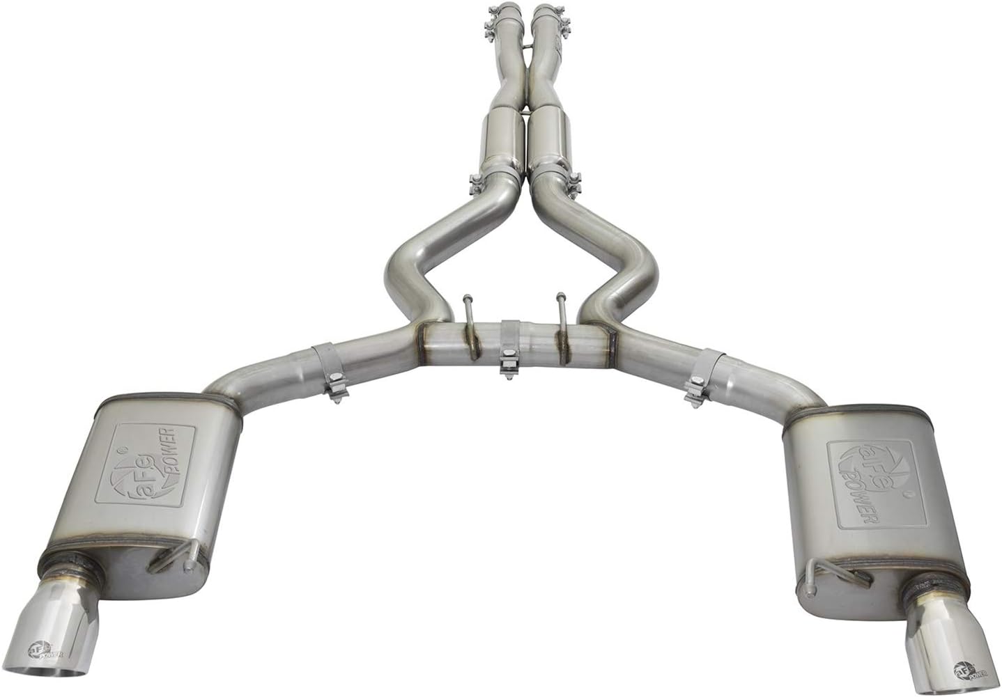 aFe 49-33087-P MACH Force-Xp Cat-Back Exhaust System w/ Resonator - Polished Tip - Mu