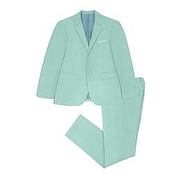 Amyox Men Suits Slim Fit 2 Piece Mint Green Suits