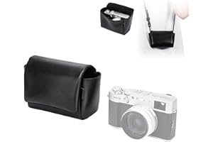 JJC Leather Camera Case Bag for Fuji Fujifilm X100VI X100V X100F X100 VI V X-E5 XE5 X-E4 XE4 Canon PowerShot V1 Digital Camer