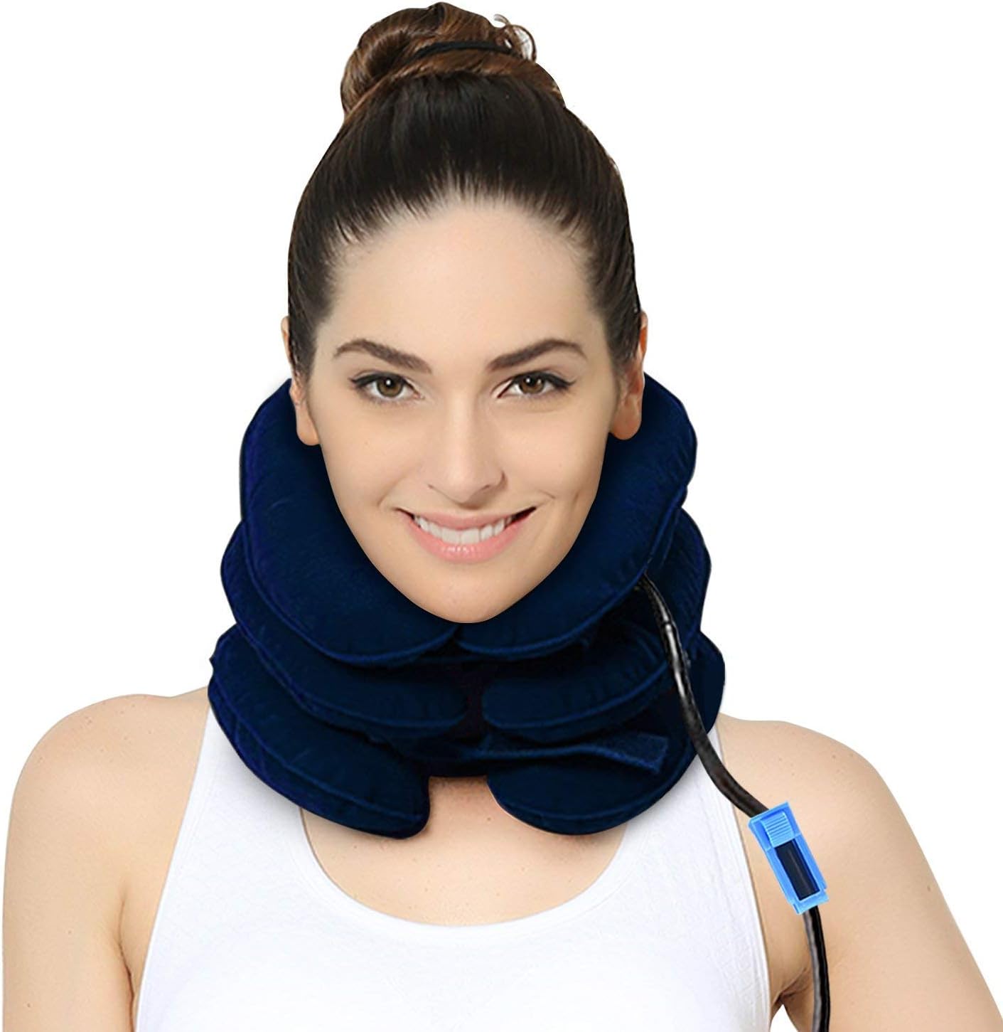 P PURNEAT Cervical Neck Traction Device Inflatable & Adjustable Neck Stretcher Collar for Home Traction Spine Alignment 【2019 Upgraded Version】 Pillow Office