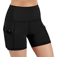 ODODOS High Waist Out Pocket Yoga Short Tummy Control Workout Running Athletic Non See-Through Yoga Shorts