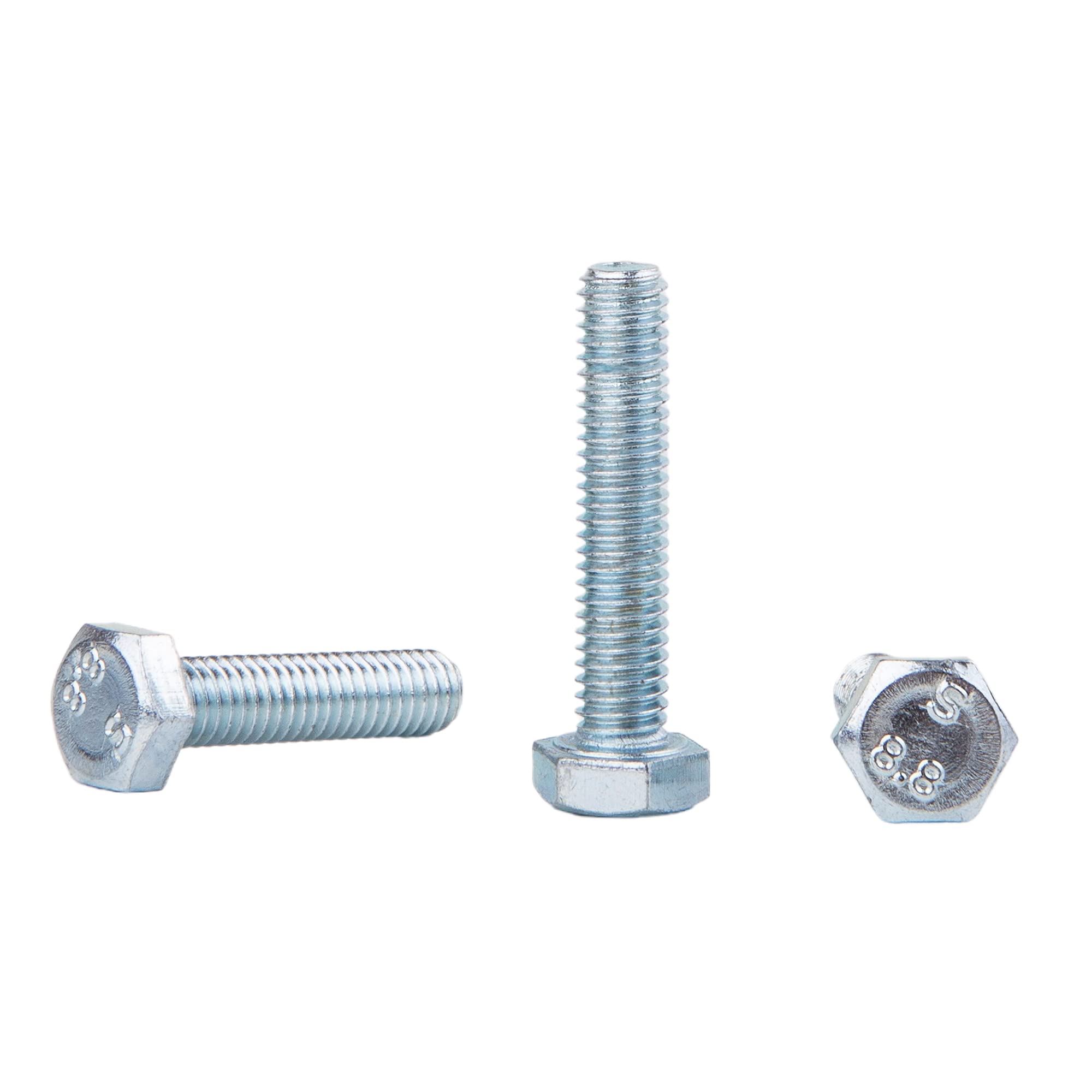 (Pack of 20 pcs) DIN 933 Zinc Plated Steel Hexagon Bolts M12 x 90 mm 8.8 Grade, Hex Screws, Fully Threaded, Hex Head, Tap Bolt (20, M12 x 90 mm)