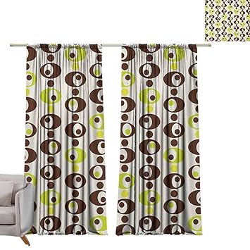 Amazon Com Pocket Thermal Insulated Tie Up Curtains Geometric