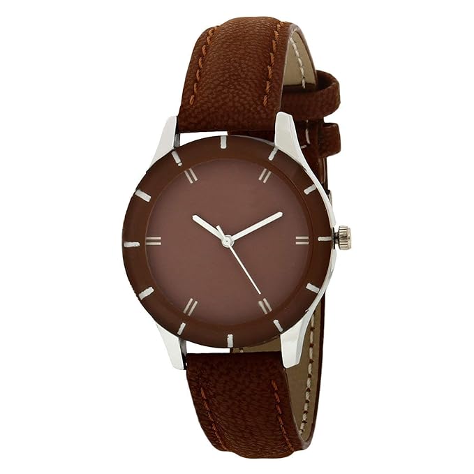 JAYSHREE KHODIYAR Analogue Classic Brown Coffee Dial Brown Leather Strap Ladies Wrist Watch for Girls and Women Styli