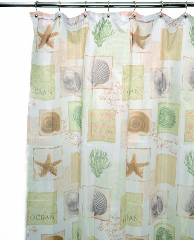 Amazon Com Famous Home Fashions Seaside Shower Curtain Sage