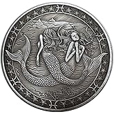Aomcisi Creative Twelve Constellations Zodiac Coin Challenge Ancient Silver Commemorative Coins Home Decor Crafts Art Collection Gift (Pisces)