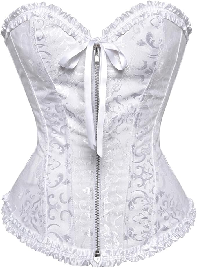 Corsetto Top In Pizzo Floreale Senza Spalline - Donna, Stampa Retro, Taglie S-XXL - Foto 7