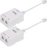Uvital in-line DSL Filter Splitter/in-line DSL Filter RJ11 6P2C Male to 2 Female Telephone Modem ADSL Splitter Filter