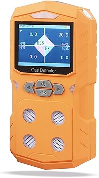 Multi Gas Detector Four Monitor Koabbit Portable Gas Detector 4 In 1 Propane Gas Leak Detector Color Lcd Display With Clear Big Voice Alarm Light Shock Air Quality Tester Rechargeable Li Ion Battery