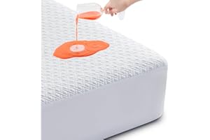 Cozymaker Queen Size Mattress Protector, 100% Waterproof Mattress Cover Fitted 8"-21" Deep Pocket, Cooling Viscose Made from 
