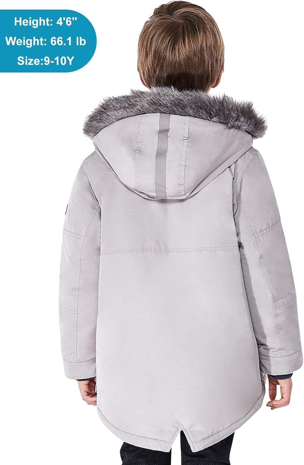 SOLOCOTE Boys Winter Coats Kids Winter Jacket Warm Thick Heavyweight Tough Long Windproof Outwear with Hood: Clothing