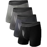 BAMBOO COOL BreezeBoo Men's Ultra Breathable Underwear Mesh Boxer Briefs with Lightwight Wasitband,No Ride Up,Multipack