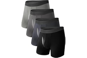 BAMBOO COOL Men's Ultra Breathable Underwear Mesh Boxer Briefs with Lightwight Wasitband,No Ride Up,Multipack