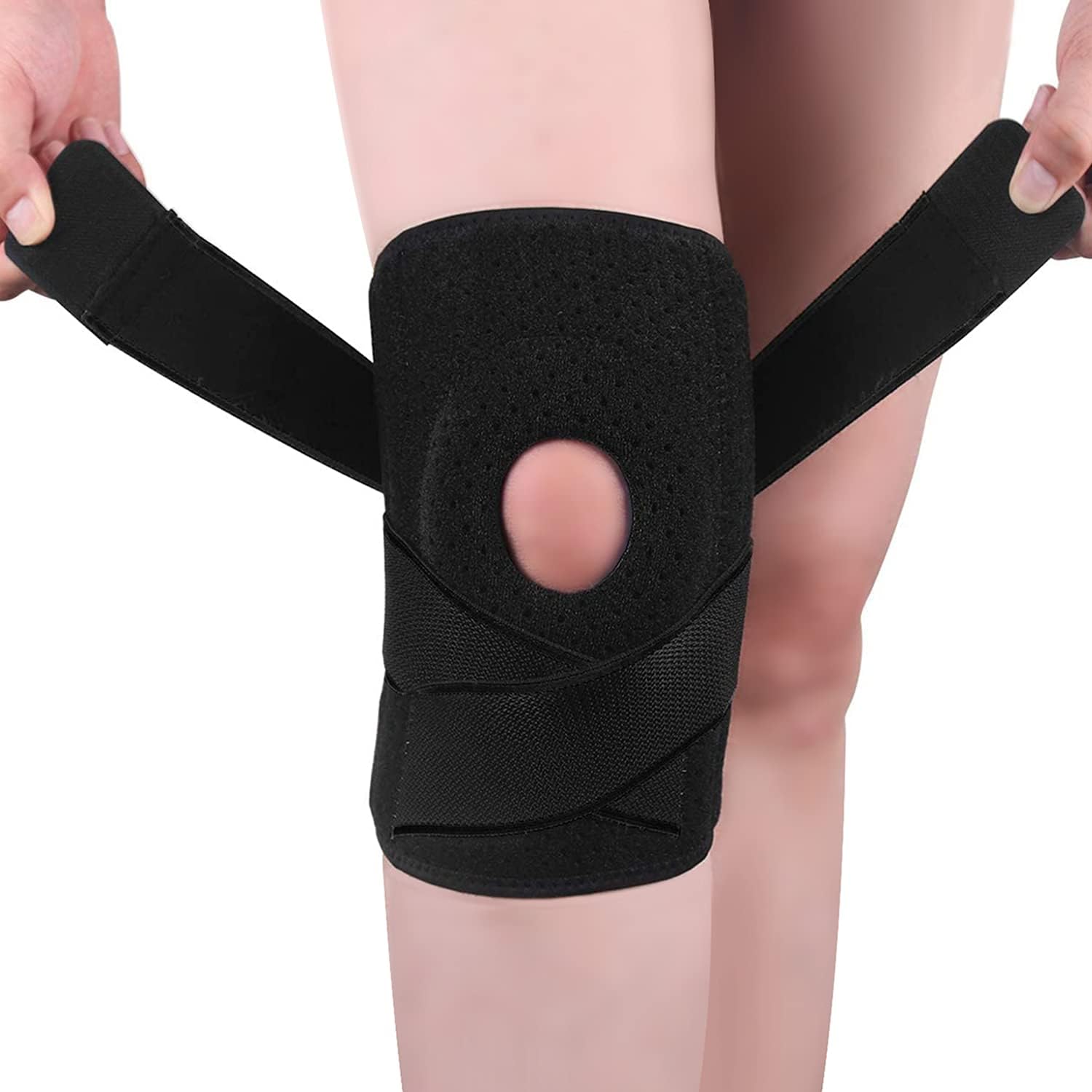 Plus Size - Adjustable Knee Braces (Shipped from USA) with Side Stabilizers & Patella Gel Pads,Knee Support for Knee Joint Recovery or Injury Prevention for Man and Women: Health & Personal Care