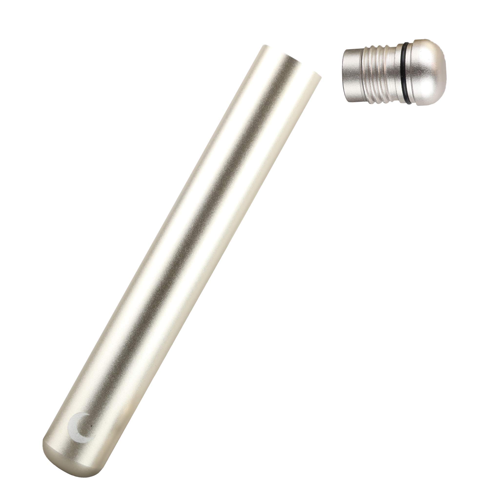 Brando Moon Small Metal Tube Case Container - Airtight Water Proof - Perfect Smell Proof Case to keep Coffee Fresh While Traveling 4.5” (Gold Tube)