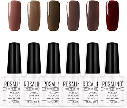 Rosalind Marron Vernis Semi Permanent 10ml 6 Couleur Vernis