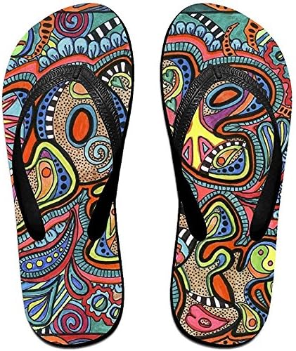 Starclevel Unisex Summer Hippie Pattern Beach Slippers Home Flip-Flop Flat Thong Sandal Shoes