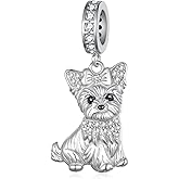 Fuguangju Cute Animals Charms 925 Sterling Silver Highland Cow/Dachshund/Cat/Dragon/Axolotl/Capybara/Pug/Dog Charms for Bracelets Cute Animals Jewelry Highland Cow Jewelry Gifts for Women