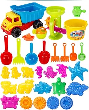Amazon Co Jp Tinypony ビーチおもちゃ 砂遊びおもちゃ おままごと 子供 水遊び 雪遊び ダンプカー シャベル 桶 じょうろ 型抜き 砂浜のおもちゃ 動物型 室内 屋外兼用 レジャー 夏休み 海水浴 川遊び おもちゃ