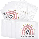 Reginary 100 Pcs Inspirational Gifts Bulk for Women Cosmetic Bag EVA Makeup Bag with Zipper for Birthday Travel Cheer Employee Coworker Colleague Thank You Encouragement Motivational Staff(Charming)