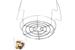 Canning Rack, 10.8in Steamer Rack Stainless Steel Canning Rack with Handles Wire Canner Rack Water Bath Canner Rack for Mason
