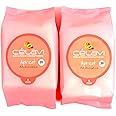 Celavi Makeup Remover Cleansing Wipes Removing Towelettes 2 Packs - 60 Sheets (Apricot)