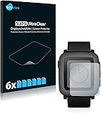 6x Savvies Screen Protector for Pebble Time - Protection-Film, HD Crystal-Clear, Bubble-Free