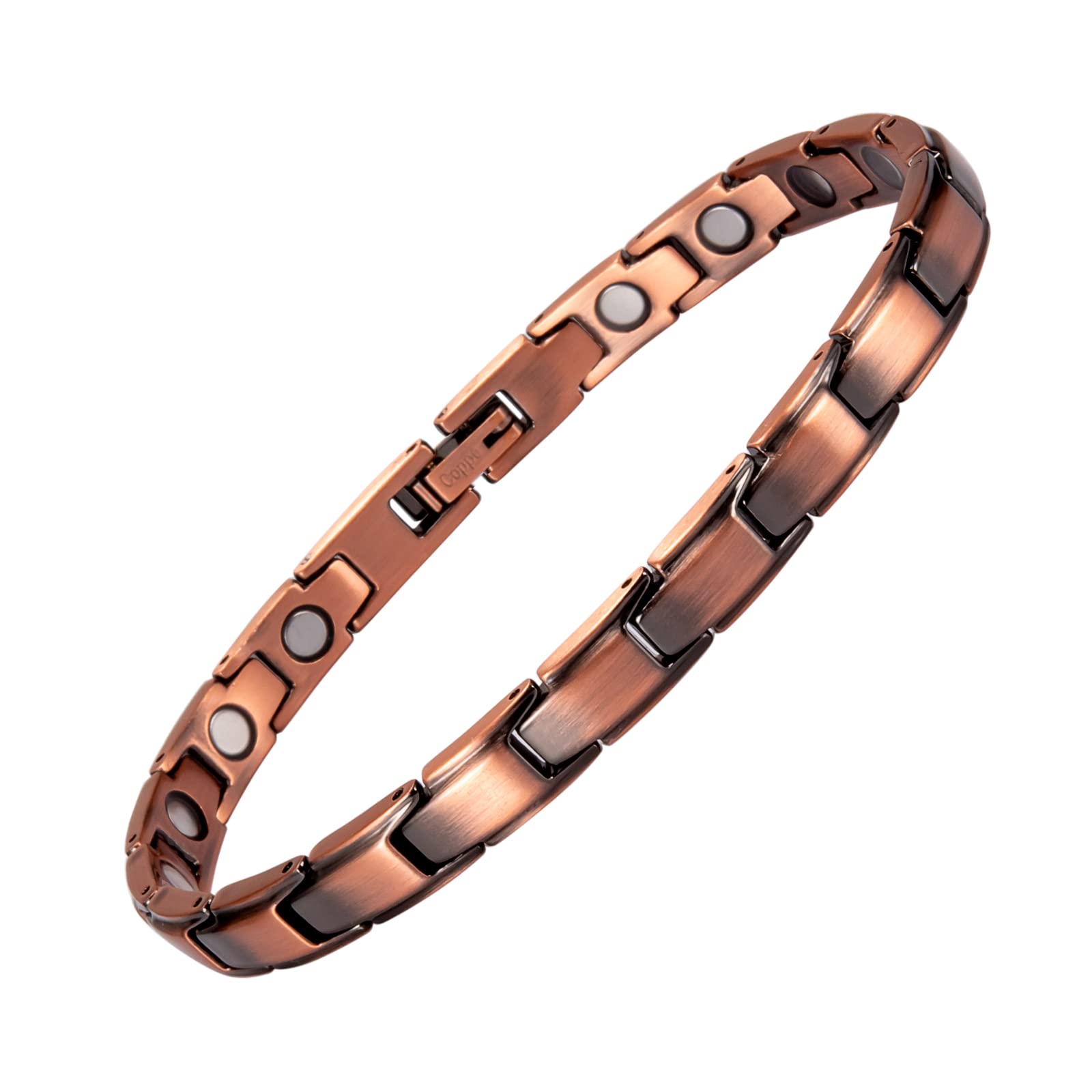 EnerCoppeX3500 Gauss Magnetic Male and Female Chain, 99.99% Pure Copper Magnetic Chain, Carrying 2 Redundant Links, No Need to Worry About Size (Women)