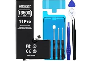 XYIRMCYF 13500mAh Super Capacity Battery Compatible with iPhone 11 Pro, 0 Cycle Li-Polymer Battery Compatible with iPhone 11 
