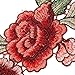 SUSHAFEN 2 Pcs Rose Flower Sew On Patch Floral Embroidered Applique Patches for Dress, T-shirt, Shoes,Coat