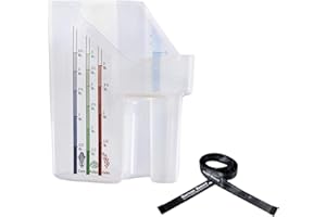 Harrison Howard Feed Scoop for Equine Precision Plastic Measuring Scoop with Measurement Markings Perfect for Stable Use Measuring Sweet Feed Pellet Oats Grain Water|3 Quart