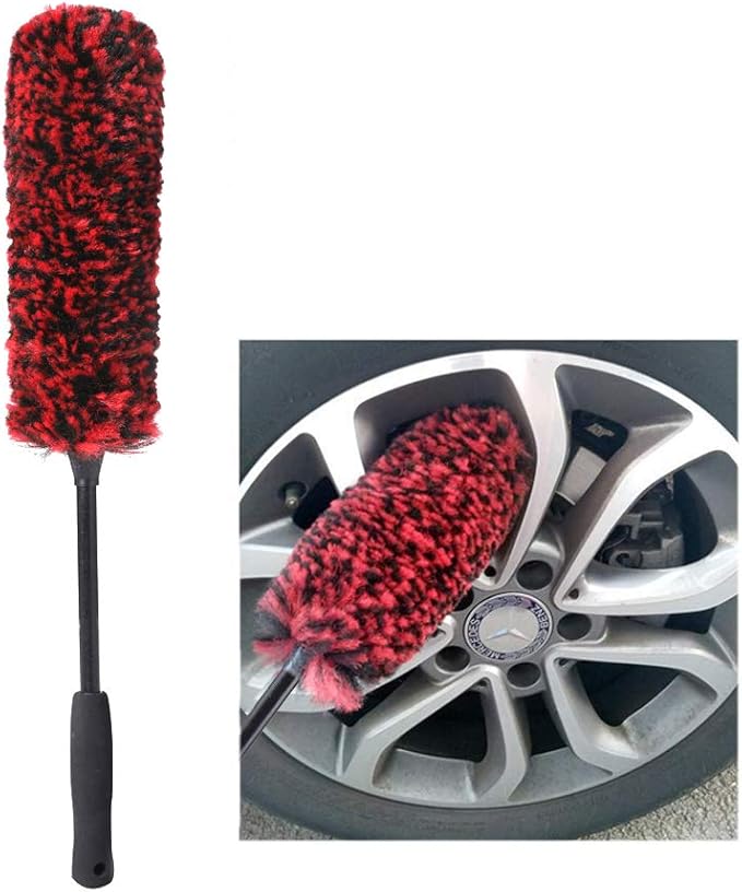 CLEAN WORLD Synthetic Wool Alloy Wheel Brush, No Metal Wheel and Rim