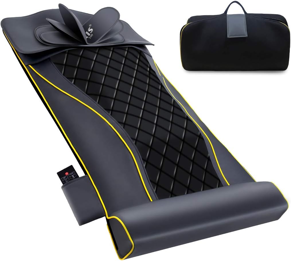 Back Stretcher 4 Stretching Programs for Physiotherapy at Home, Back Stretching Electric Mat for Full Body & Back Relaxation, 3 Adjustable Intensities Yoga Stretching Mat