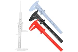 BELLIFFY 4pcs Plastic Calipers Non-Digital Measuring Tool Portable Sliding Gauge with Accurate Measurement Lightweight Design