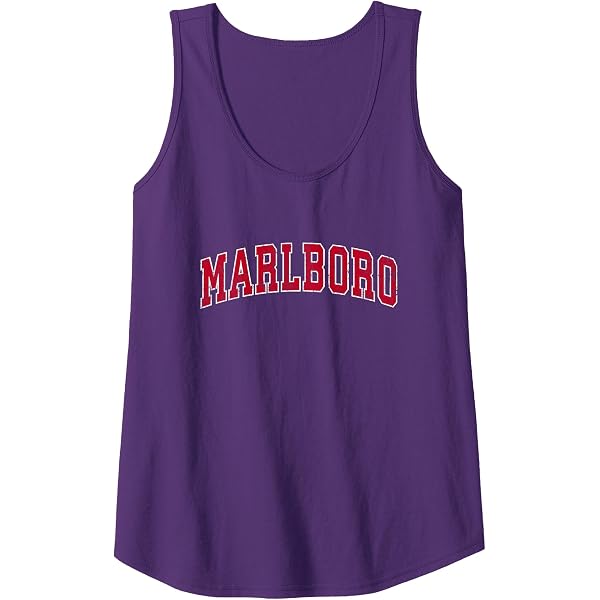 Amazon.com: Marlboro New Jersey NJ Vintage Sports Design Red