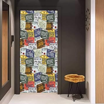 Amazon Com Onefzc Pantry Sticker For Door Usa Retro American Auto