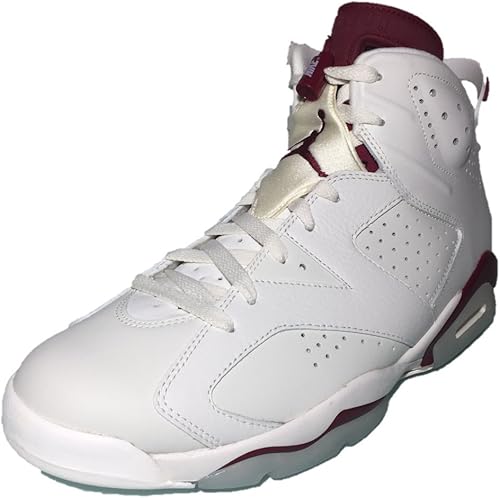 white and burgundy jordan 6