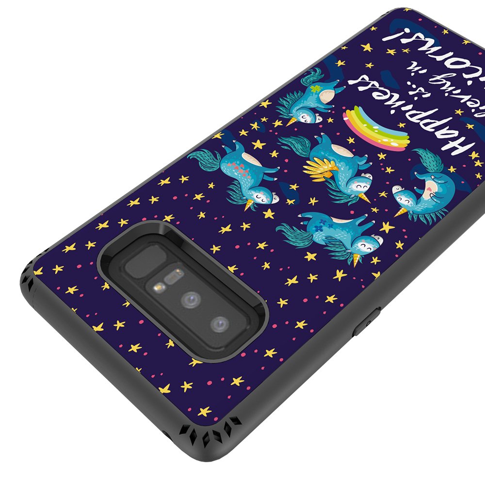 Galaxy Note 8 Case, MagicSky Shockproof Slim Corner Protection with Resilient Shock Absorption Rubber Protective Case Cover for Samsung Galaxy Note8 (2017) 6.3 Inch - Unicorns