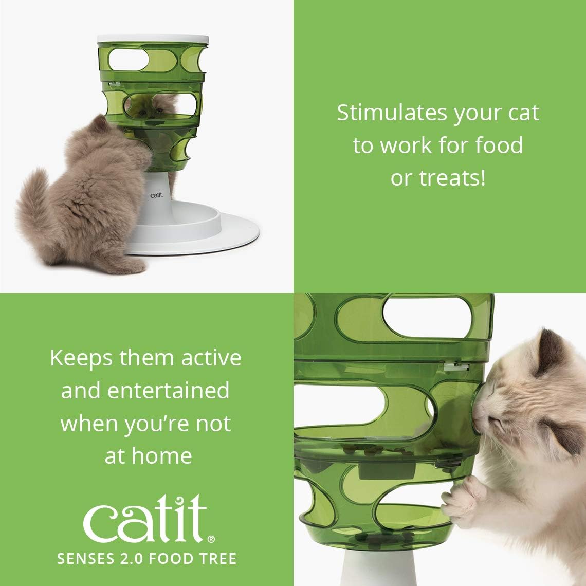 Catit Senses 2.0 Food Tree – Interactive Cat Toy : Outdoor And Patio Products : Pet Supplies