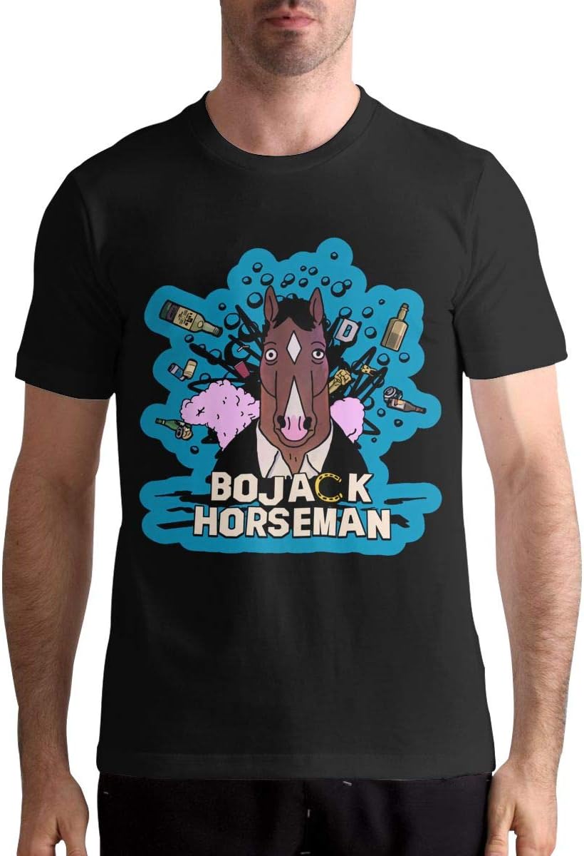 TANISHABUNKLEY Men Fashion BoJack Horseman Short Sleeve Tshirts