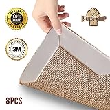 J&B Rug Grippers Premium 8 pcs Anti Curling - Non-Slip Pads For Flat Corners. Renewable Gripper Tape For Carpet, Rugs & Hardwood Floors. Strongest Adhesive Rug Pad w/ No Sticky Residue by Relia Grip