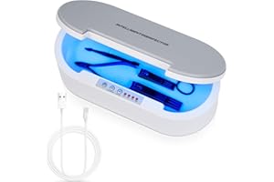 Nail Tools Sterilizer,LXIANGN Multi-function Blue Light Aromatherapy Cleaning Sterilizer Box For Jewelry Glasses Phone Nail Manicure Make Up Tools