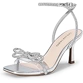 DREAM PAIRS Women's Rhinestone Ankle Strap Dress Sandals