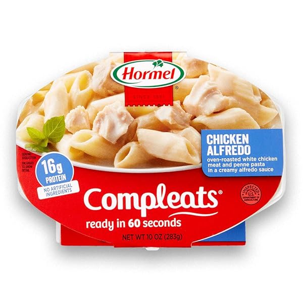 HORMEL COMPLEATS CHICKEN ALFREDO MICROWAVE TRAY, 10 OUNCES