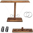 Ring Toss Game for Adults, Outdoor Games, Hook and Ring Game, Much Easier to Assemble Handmade Wooden Interactive Outdoor Party Games