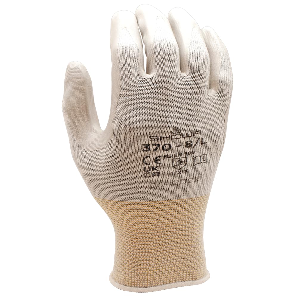 Showa precision gloves 370 8 white 8/L (pack of 2)